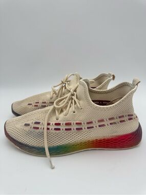 Wanted Knit Sneakers Size 8 Rainbow Sole